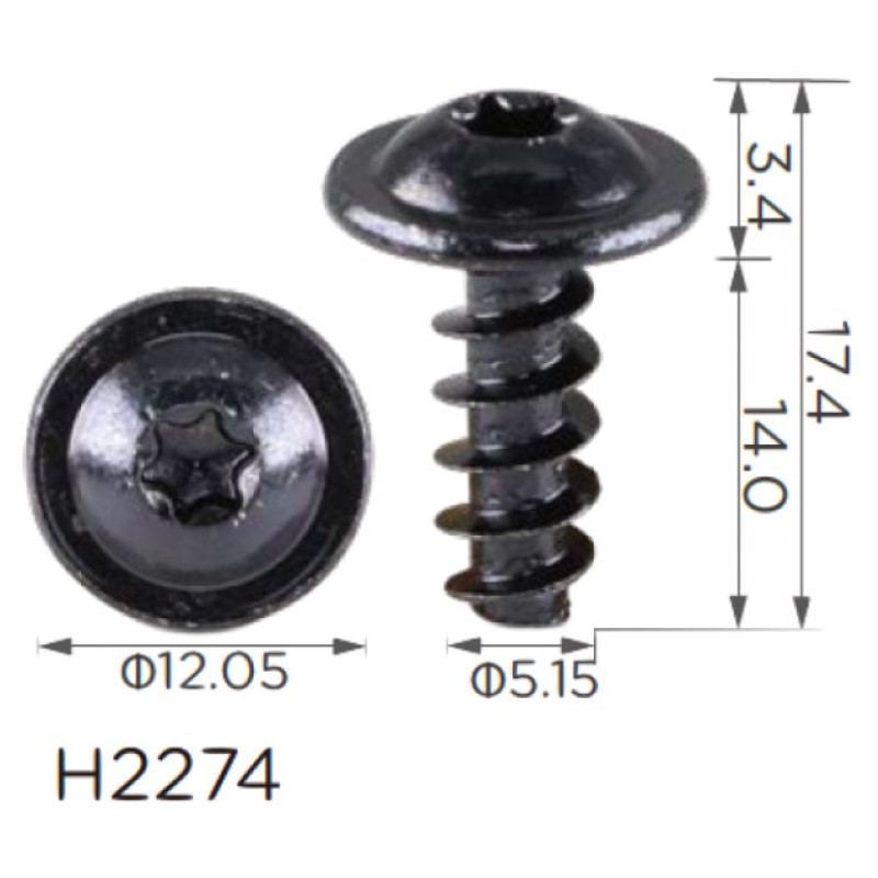 Саморіз H2274 VOLKSWAGEN, AUDI, SEAT (N90829803, 18646) ( уп. 100 шт.) Саморіз H2274 VOLKSWAGEN, AUDI, SEAT (N90829803, 18646) ( уп. 100 шт.)