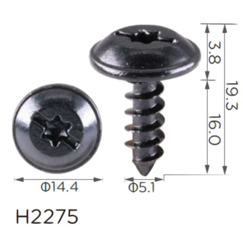 Саморіз H2275 VOLKSWAGEN, AUDI, SEAT, SKODA (WHT003954, 18644)( уп. 100 шт.) Саморіз H2275 VOLKSWAGEN, AUDI, SEAT, SKODA (WHT003954, 18644)( уп. 100 шт.)