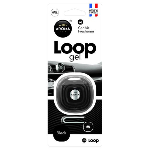 Освіжувач гель на обдув 9gr - "Aroma" - Loop - Black (Блек)