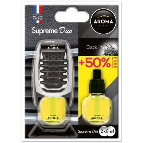 Освіжувач рідкий .на обдув 2*7ml - "Aroma" - Supreme Duo Slim - Black (Блек)