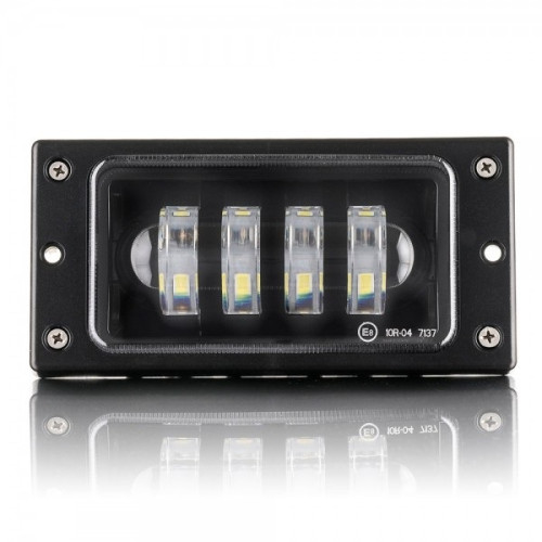Додаткові фари LED - ВАЗ 2110-15 60W (4*15W) ДХО 8W Лінза,Рамка,рег.накл 174*84*46мм IP68 (1шт)