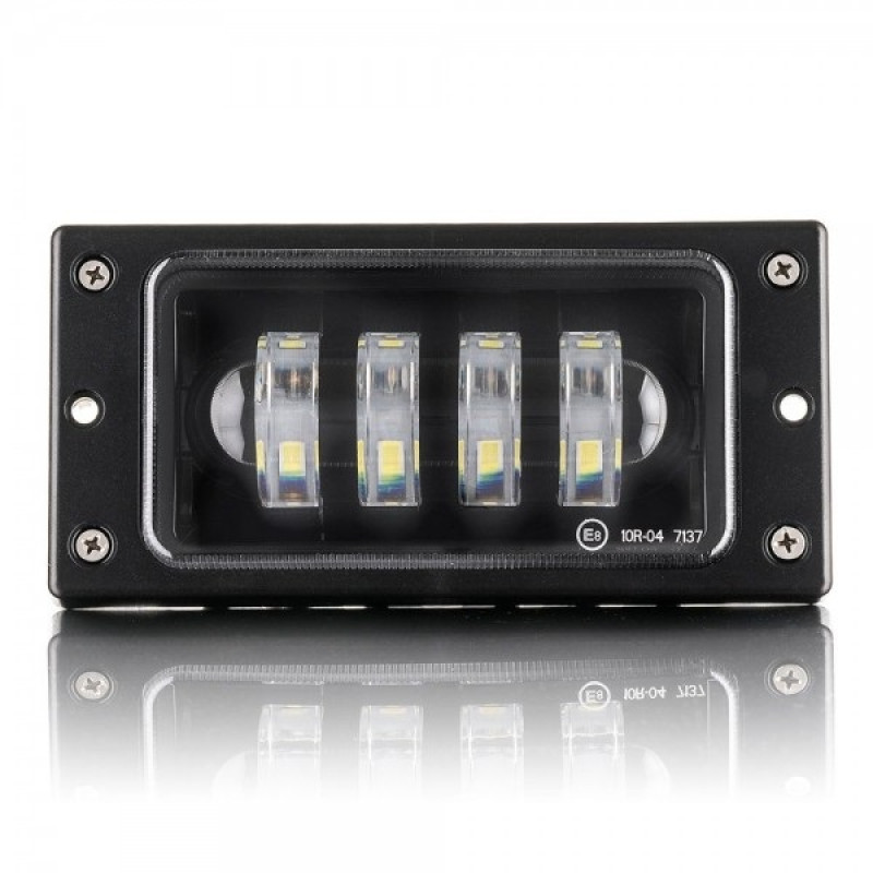 Додаткові фари LED - ВАЗ 2110-15 60W (4*15W) ДХО 8W Лінза,Рамка,рег.накл 174*84*46мм IP68 (1шт)