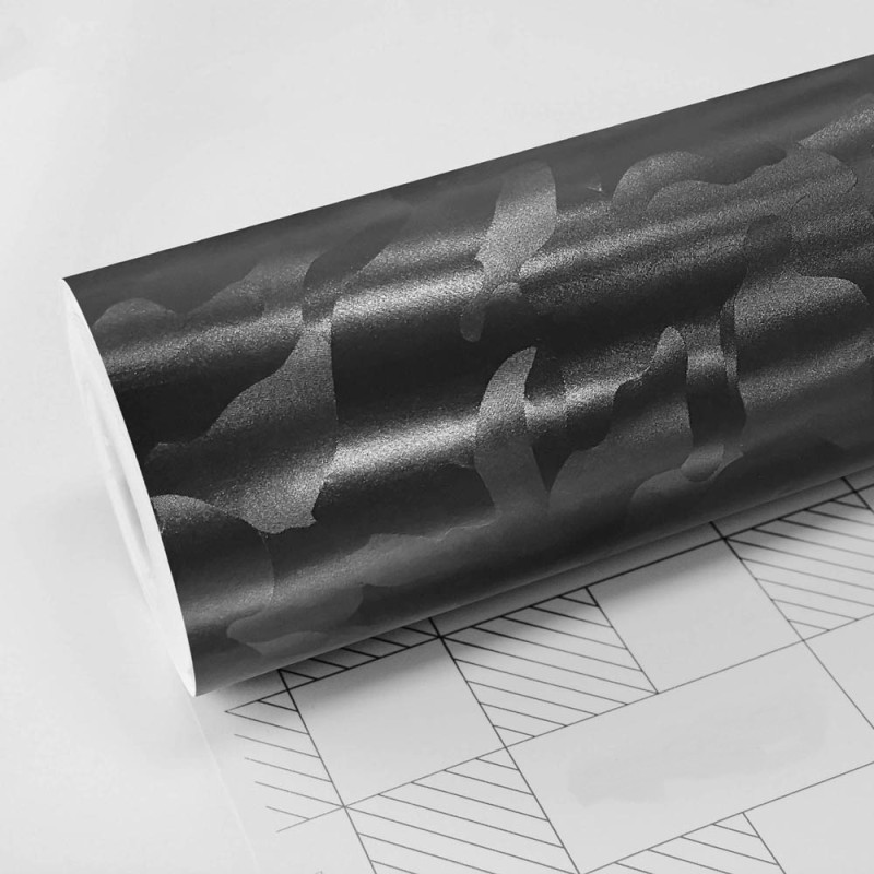 Плівка вінілова ПВХ під карбон 3D Чорна Примара (бухта 1.52*18м) 160мікрон CL-GH-02