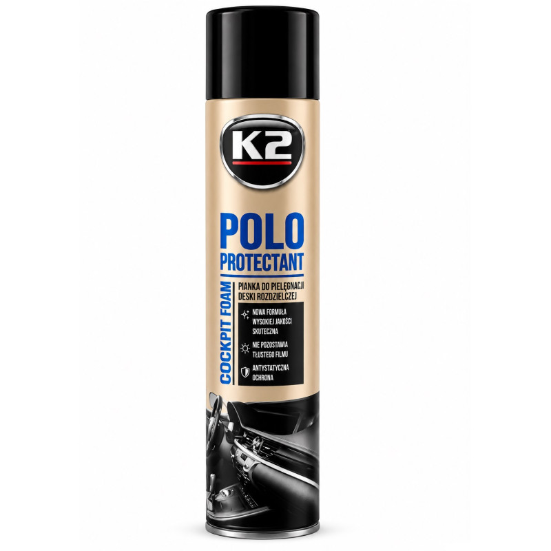 Поліроль торпеди спрей 750ml "K2" Polo  Protectant Fahren Matt пінний K418 (12шт/уп)