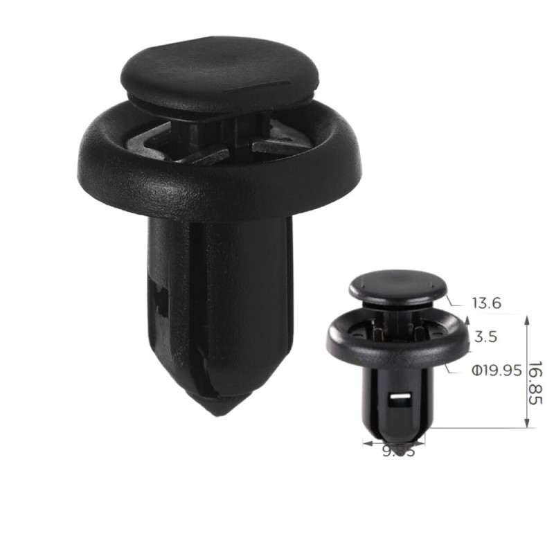 Кліпси C0955 Кліпса підкрилок/бампер Acura/ Honda (91506S9A003)  чорні (уп.100шт)