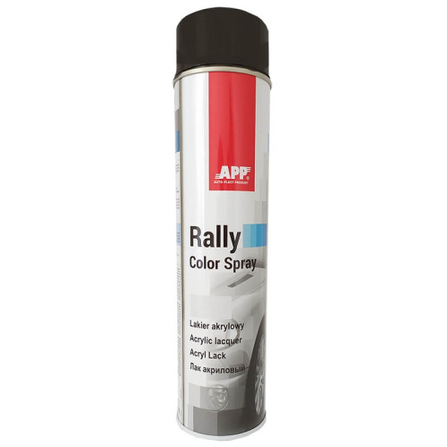 Фарба чорний глянець 600ml "APP RALLY COLOR" 210113 (12шт/уп)