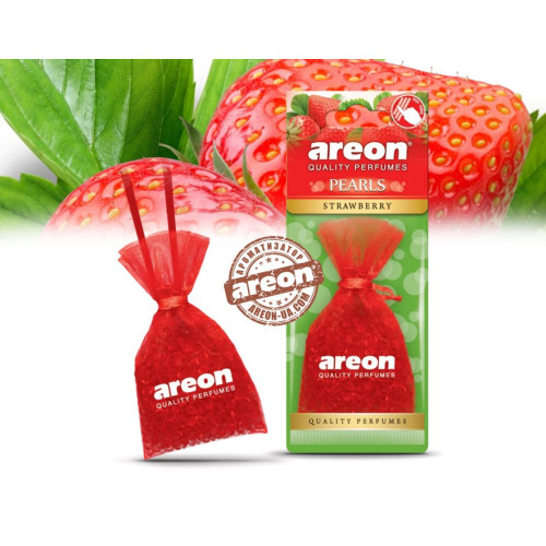 Освіжувач силіконові гранули 25gr - "Areon" - Pearls - Strawberry (Полуниця)