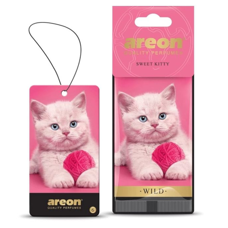 Освіжувач сухий лист - "Areon" - Wild - Sweet Kitty (Солодке кошеня)
