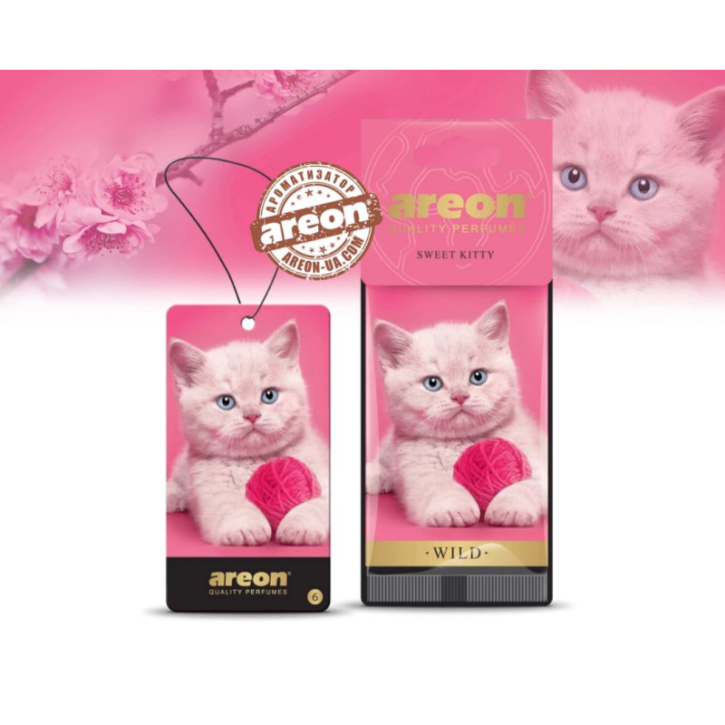 Освіжувач сухий лист - "Areon" - Wild - Sweet Kitty (Солодке кошеня)