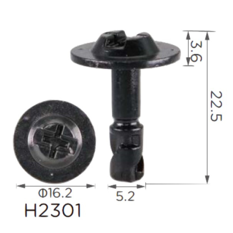 Гвинт H2301 із швидкою фіксацією BMW (51718212148,7147177492) ( уп. 100 шт.)