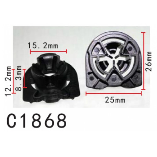 Гайки C1868 карти/обшивка салону AUDI, VW, SKODA, SEAT (8V0868243, 8V0-868-243, 20103) ( уп. 100 шт.