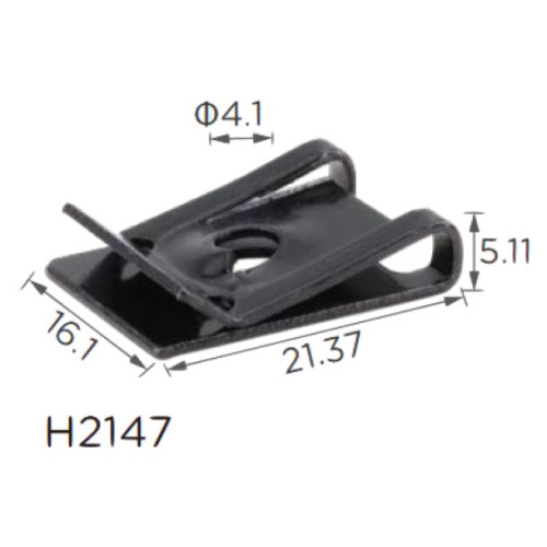 Скоба H2147 під гвинт L-21,9x16,1 D=4 GM,Ford ( уп. 100 шт.) Скоба H2147 під гвинт L-21,9x16,1 D=4 GM,Ford ( уп. 100 шт.)