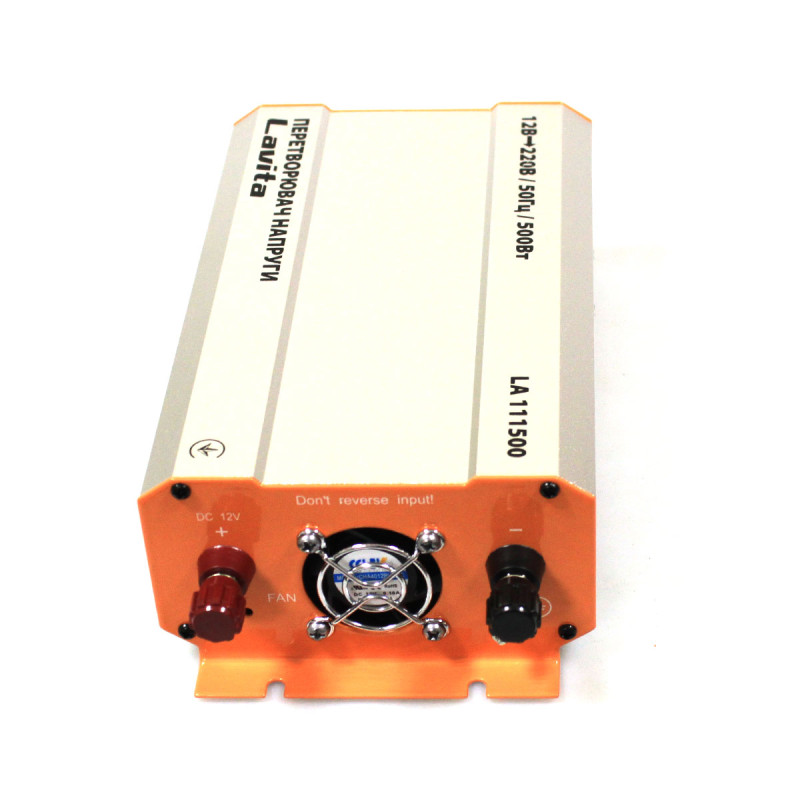 Перетворювач 12V -220V/ 500W Модиф. сунус +1USB +1 Розетка + Клеми + Прикурка "Lavita" LA111500