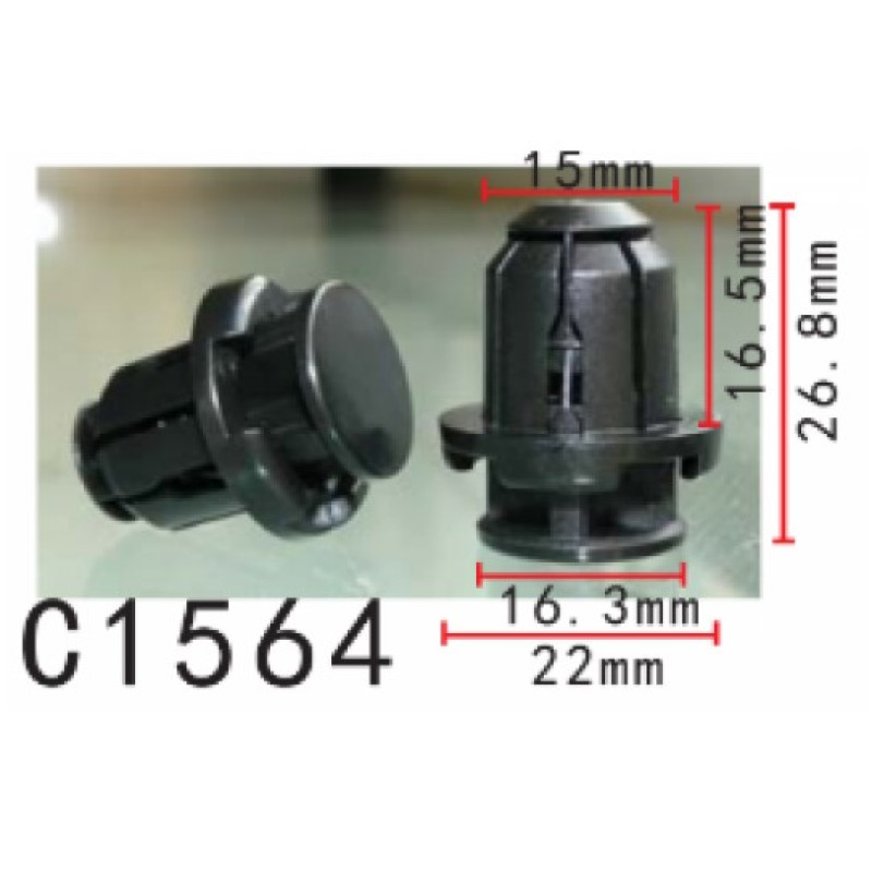 Фіксатор C1564 натискний/розпірний  FIAT, SUZUKI (71741894, 940915302, 11428) ( уп. 100 шт.)