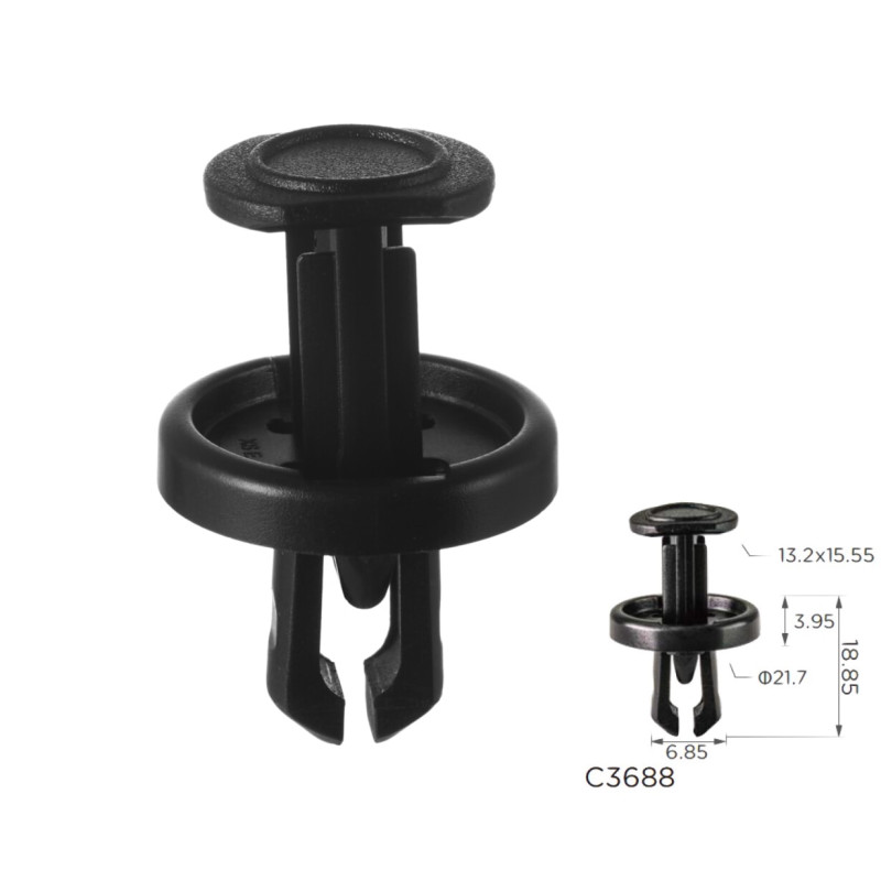 Фіксатор C3688 натискна/розпірна капот,бампер TOYOTA (9046709242) ( уп. 100 шт.) Фіксатор C3688 натискна/розпірна капот,бампер TOYOTA (9046709242) ( уп. 100 шт.)