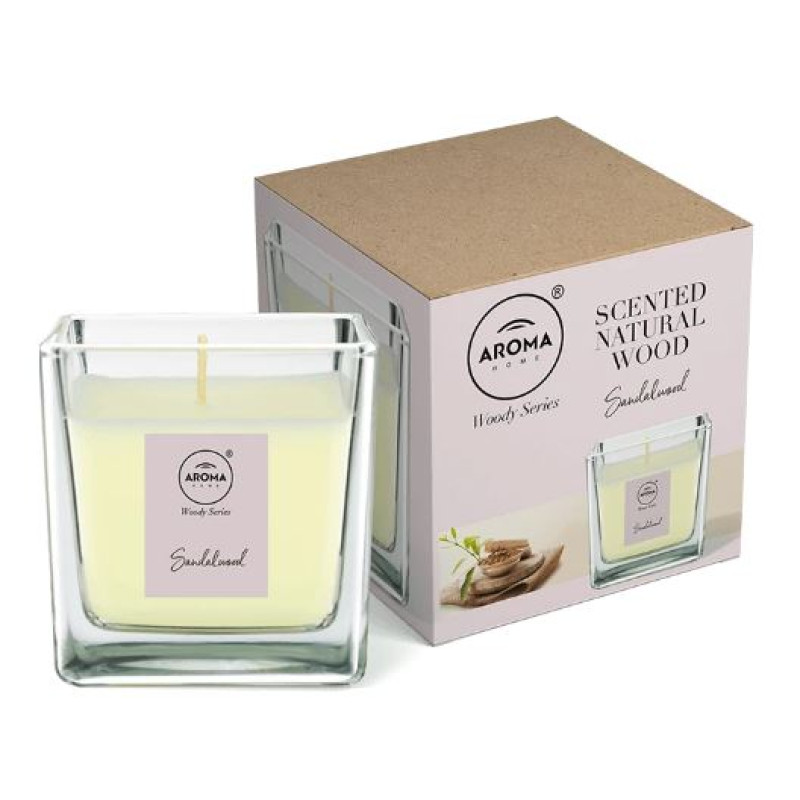 Ароматична свічка 155g "Aroma Home" - Natural Wax Woody Series - Sandalwood (Сандалове дерево) 10930 Ароматична свічка 155g "Aroma Home" - Natural Wax Woody Series - Sandalwood (Сандалове дерево) 10930