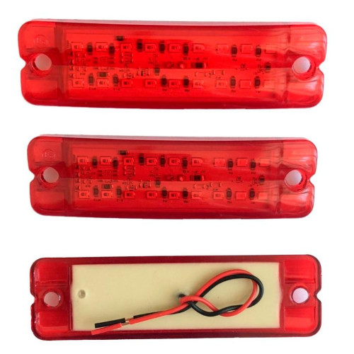 Габарит - червоний - 100х30мм - 12/24V Led 18 діодів(подвійний) - "Thoc Auto" ТН-1822 (3шт)