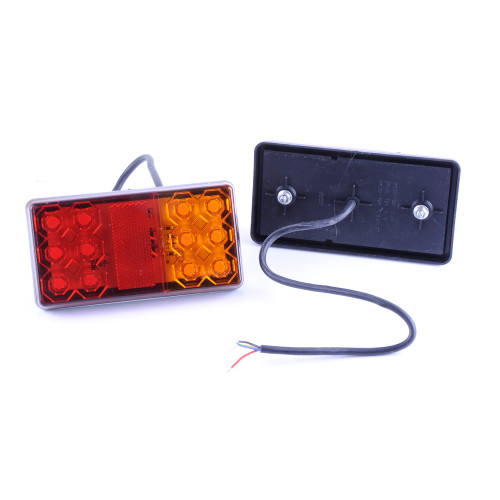 Задній ліхтар Прямокутний 12-24V 14х7см "NZ-427B" LED-12 Корея (2шт) SQ-0017