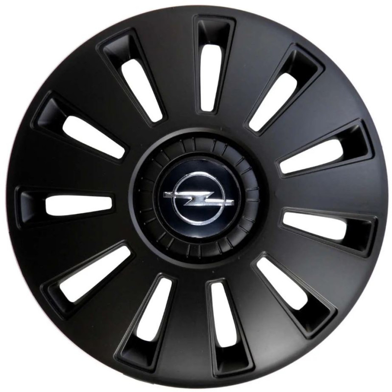 Ковпаки на колеса 16" "REX" Black "Україна" (Гнучкі) - з логотипом "Opel"