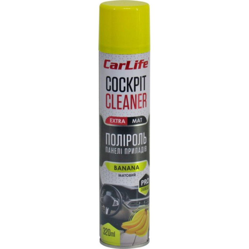 Поліроль торпеди спрей 320ml "Carlife" EXTRA MAT Банан CF342 (24шт/ящ) Поліроль торпеди спрей 320ml "Carlife" EXTRA MAT Банан CF342 (24шт/ящ)