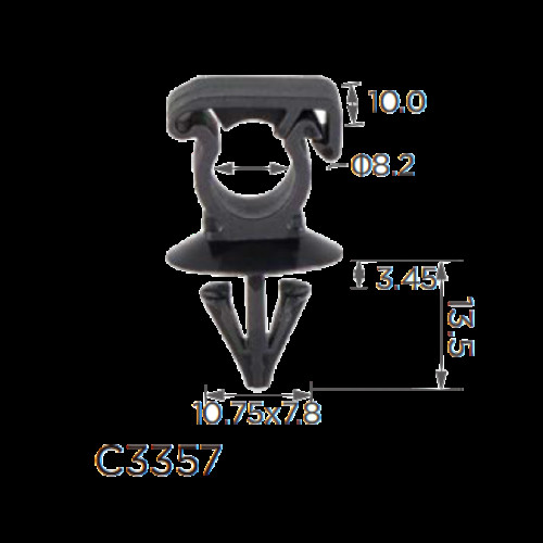 Кліпса C3357 проводки d8.1 (уп. 100шт.)