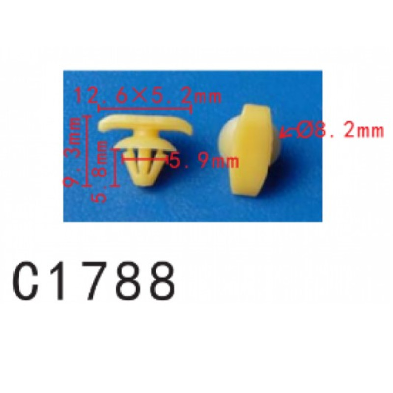 Кліпси C1788 ущільнювача VW, SKODA, SEAT (1Z0837732A, 15120) (уп. 100шт.) Кліпси C1788 ущільнювача VW, SKODA, SEAT (1Z0837732A, 15120) (уп. 100шт.)