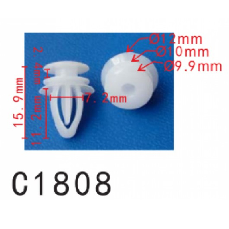 Кліпси C1808 обшивки дверей GM, OPEL, FORD, CHEVROLET, SATURN (90560163, 15315)( уп. 100 шт) Кліпси C1808 обшивки дверей GM, OPEL, FORD, CHEVROLET, SATURN (90560163, 15315)( уп. 100 шт)