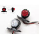 Габарит "ріжки" прямий  6*4,4см 12/24v міні червоний+білий 1+1LED BD-0006 (2шт)