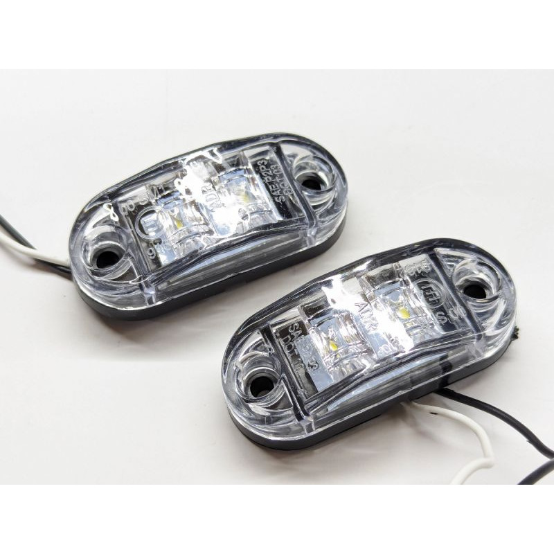 Габарит - білий - 65х28мм - 12/24V Led 2 діода - BD-0015W (4шт) Габарит - білий - 65х28мм - 12/24V Led 2 діода - BD-0015W (4шт)