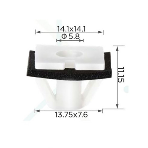 Кліпси C0365 Кріплення молдингу, дверей Hyundai/Kia (ОЕМ 87756-3D000, 877563D000, 14904) ( уп. 100 ш