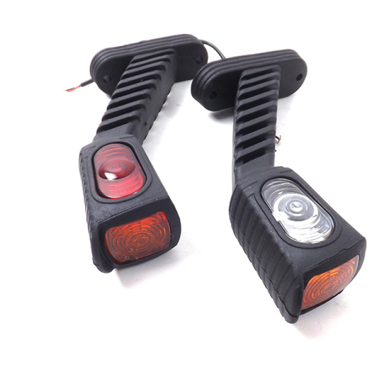 Габарит "ріжки" косий 18см 12/24v червоний+білий+жовтий 1+1+1LED "CERAY" 202201-SK (2шт)