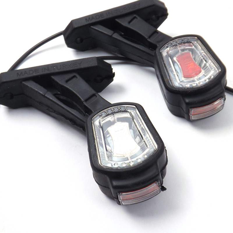 Габарит "ріжки" косий 13см 12/24v червоний+білий+жовтий 1+1+2LED "KIR" Л-156 (2шт/уп) Габарит "ріжки" косий 13см 12/24v червоний+білий+жовтий 1+1+2LED "KIR" Л-156 (2шт/уп)