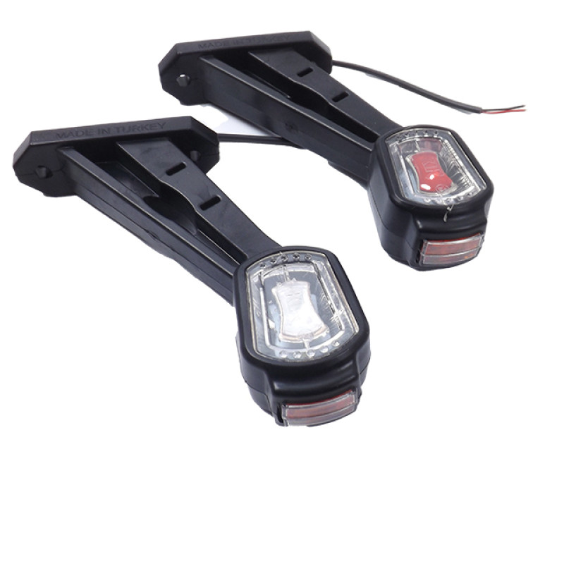 Габарит "ріжки" косий 17см 12/24v червоний+білий+жовтий 1+1+2LED "KIR" Л-156А (2шт/уп) Габарит "ріжки" косий 17см 12/24v червоний+білий+жовтий 1+1+2LED "KIR" Л-156А (2шт/уп)