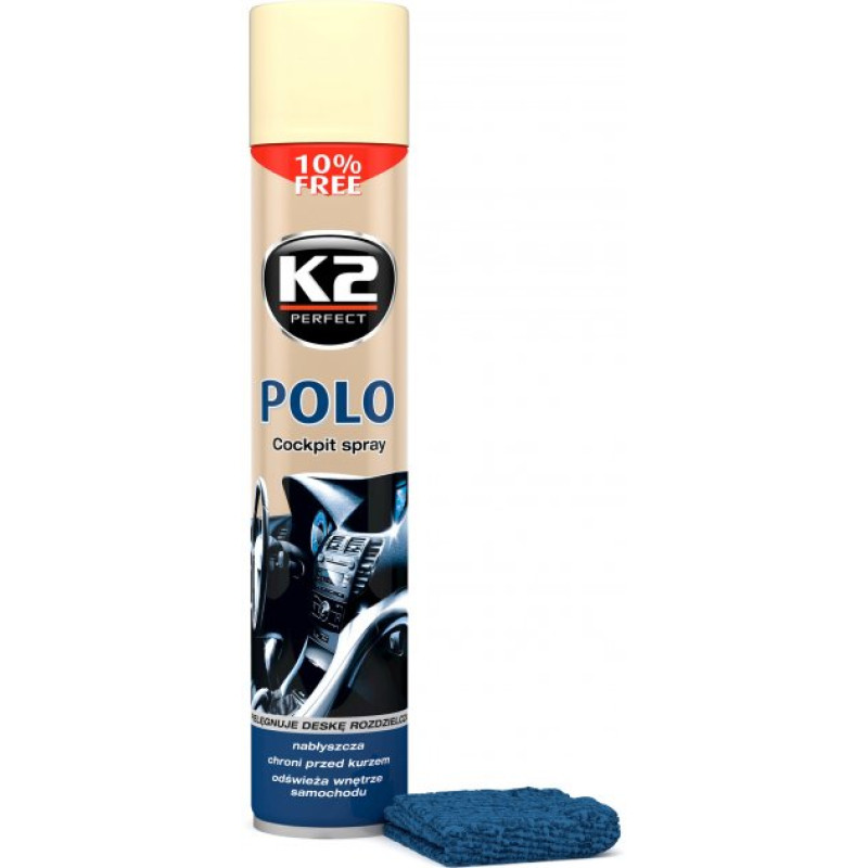 Поліроль торпеди спрей 750ml "K2" Polo Vanilla (Ваніль) (12шт/ящ) Поліроль торпеди спрей 750ml "K2" Polo Vanilla (Ваніль) (12шт/ящ)