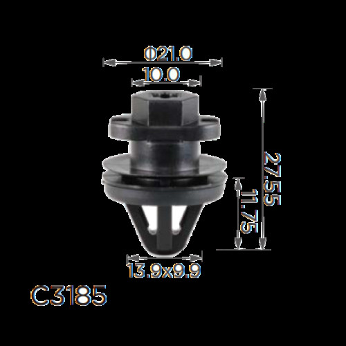 Кліпси C3185 кріплення карти дверей VOLKSWAGEN,AUDI,SEAT,SKODA(3AA-868-243-A,3AA868243A)( уп. 100 шт
