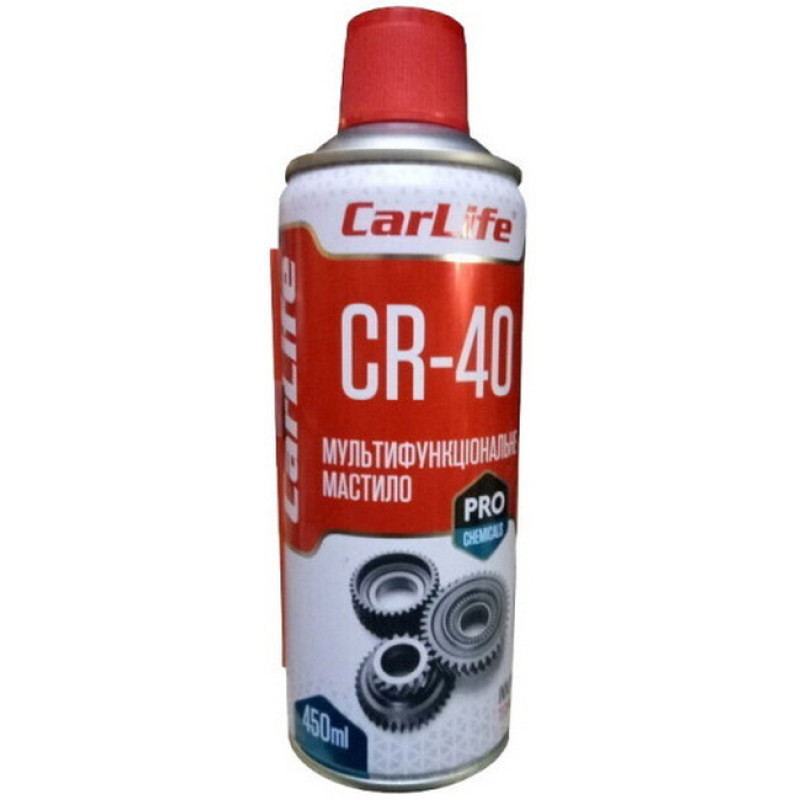 Мастило багатоцільове спрей 450ml "CarLife" CR-40 Універсальне CF452 (24шт/уп)