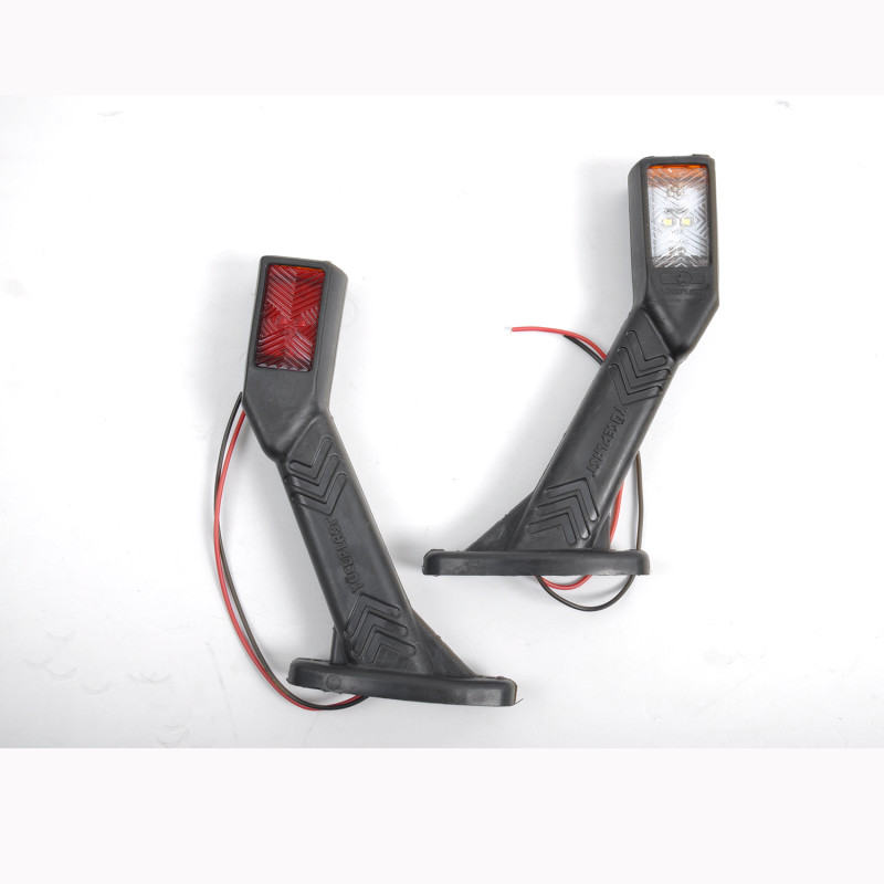 Габарит "ріжки" косий 19см 12/24v червоний+білий+жовтий 2+2+4LED YP-144 (2шт)