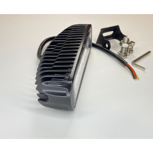 Фара-LED Прямокутник 18W 140*40*45mm (3W*6) 10-30V flood/Страбоскоп провід (07-18W Flood) (1шт)
