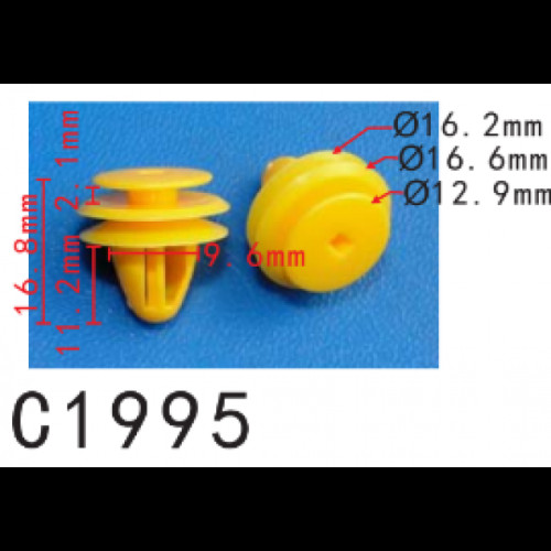 Кліпси C1995 карти дверей/молдинги (82315-38000, 82315-38000, 15322)( уп. 100 шт)