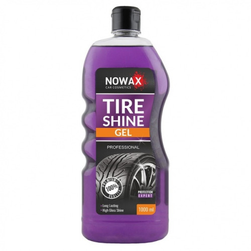 Очищувач-чорніння гуми1000ml "Nowax" NX01160 TIRE SHINE GEL
