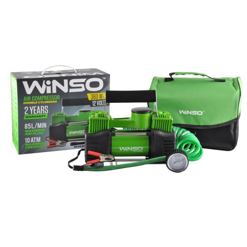 Автомобільний компресор двопоршневий WINSO 125000 (12v/85 л/360 Вт)