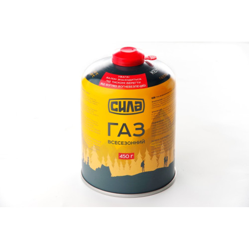 Газ Бутан "Сила" 450гр/Картридж (Всесезонний) 680247 (12/ящ)