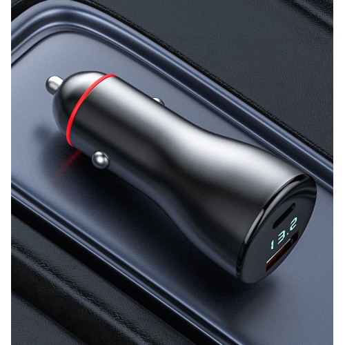 АЗП + Вольтметр 12/24V 1USB-1Type-C (5A/3A) 42.5W (PD20W+22.5W) NEEKFOX Q/MGDZ 004 (метал)