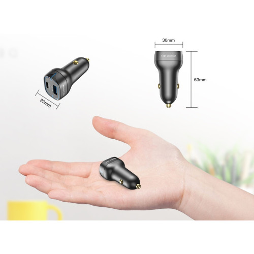АЗП 12/24V 1USB-1Type-C 4,8А 24W PD20W.QC3.0 G10