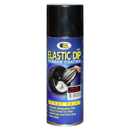 Фарба рідка гума 400ml Чорний глянець "Bosny" Elastic Dip №E39