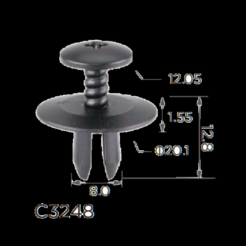 Кліпси C3248 тримач обшивки BMW (51481915964, 11225, 11226) (уп.100шт) Кліпси C3248 тримач обшивки BMW (51481915964, 11225, 11226) (уп.100шт)