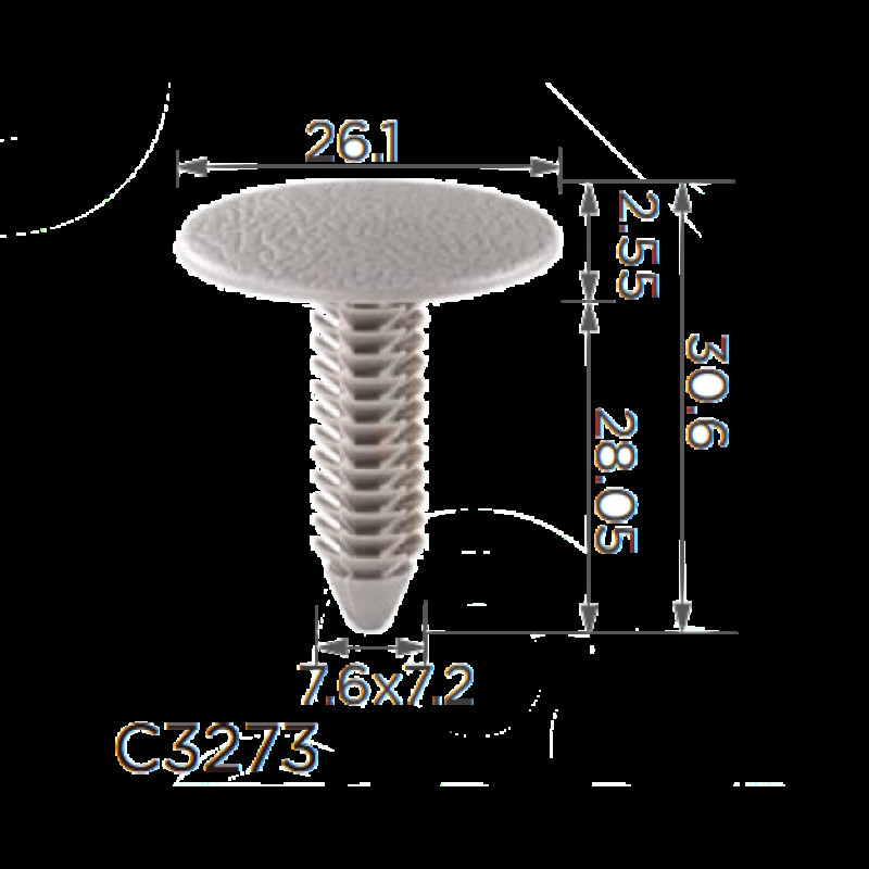 Кліпси C3273 обшивки GM 10220168 10241518 (уп.100шт)