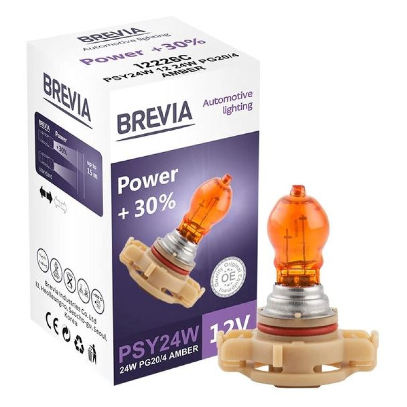 Лампа 12V (цок.PG20/4) PSY24W + 30% Amber "Brevia" (12226C) (500 шт/ящ) Лампа 12V (цок.PG20/4) PSY24W + 30% Amber "Brevia" (12226C) (500 шт/ящ)