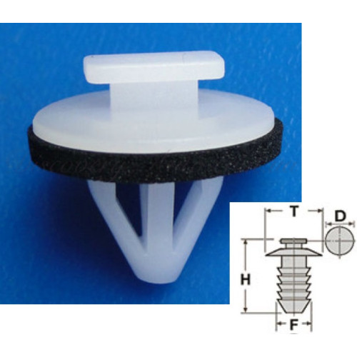 Кліпси C1200 молдинга TOYOTA, LEXUS (75395-0T010, 753950T010 ( уп. 100 шт.) Кліпси C1200 молдинга TOYOTA, LEXUS (75395-0T010, 753950T010 ( уп. 100 шт.)