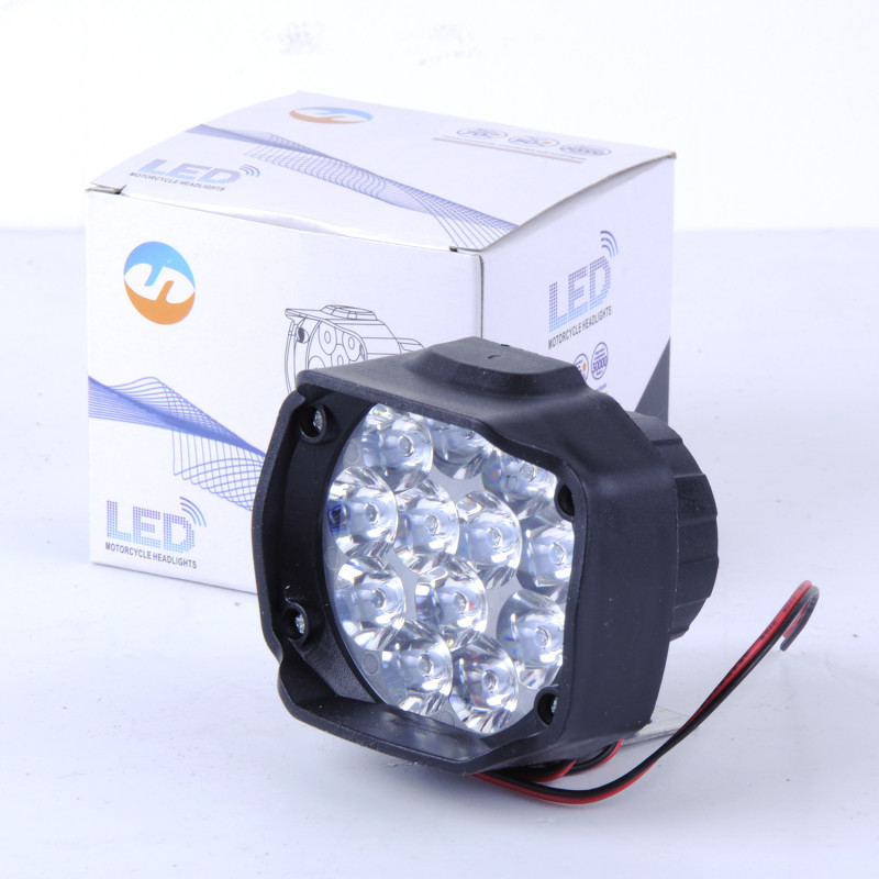 Фара LED Круг-міні 12W (1W*12) 12V 65*55*120mm Дальнє/Spot (1шт) (пластик.корпус) 12 Led T9c